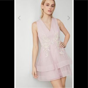 BCBGMAXAZRIA
Embroidered Tiered Tulle Dress